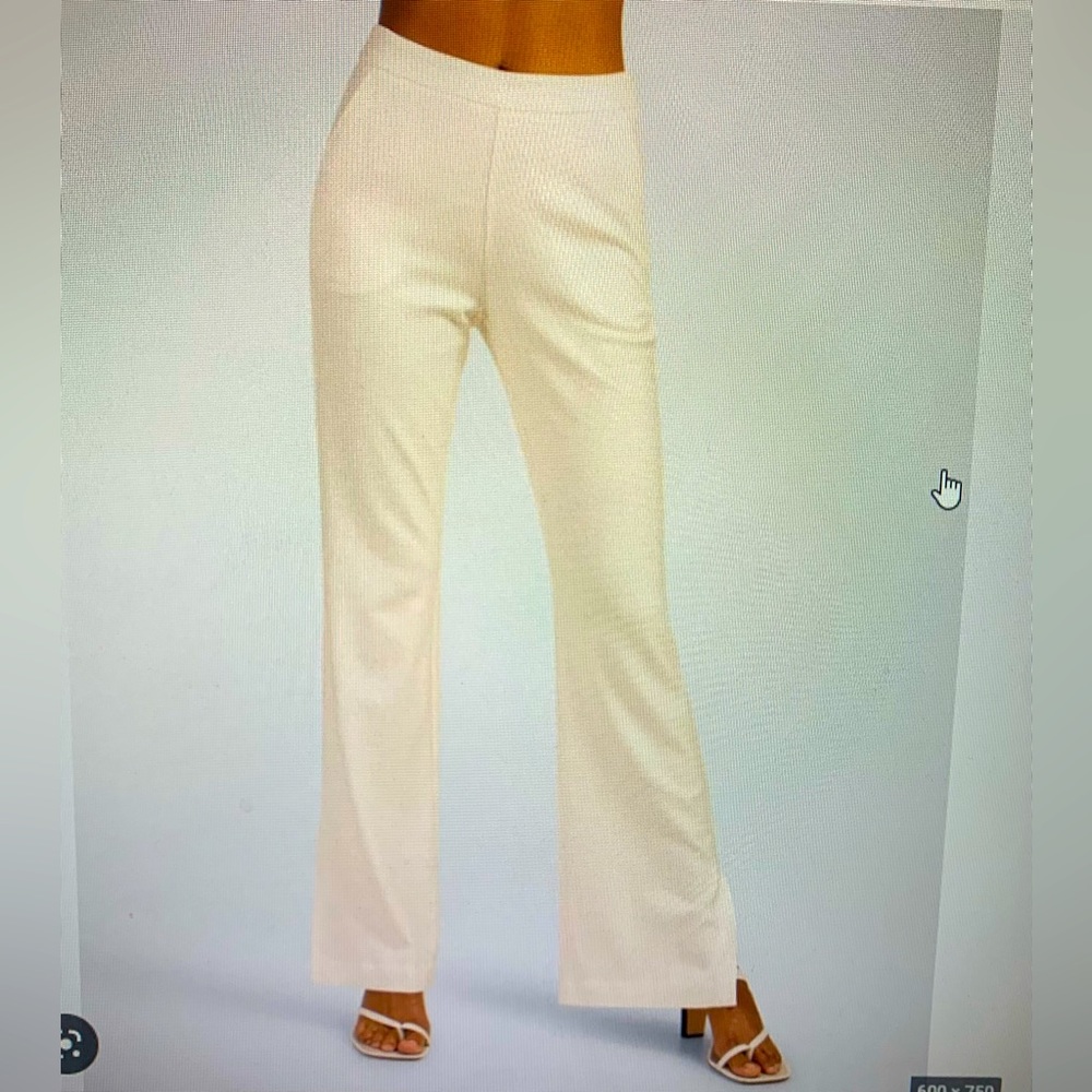 NWT Trina Turk Phineas flare pants, never worn cream color